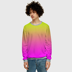 Свитшот мужской Градиент яркий, цвет: 3D-меланж — фото 2