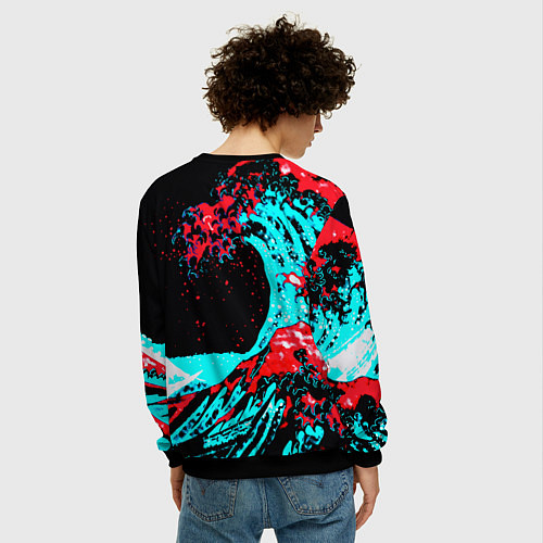 Мужской свитшот Samurai steel game / 3D-Черный – фото 4