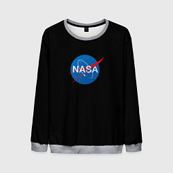 Свитшот мужской Nasa logo space blue, цвет: 3D-меланж