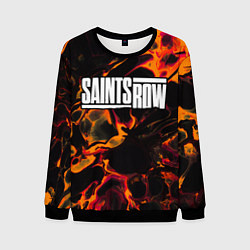 Свитшот мужской Saints Row red lava, цвет: 3D-черный