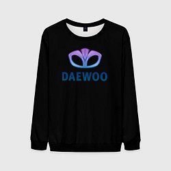 Свитшот мужской Daewoo logo neon, цвет: 3D-черный