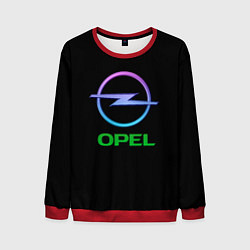 Свитшот мужской Opel auto neon, цвет: 3D-красный