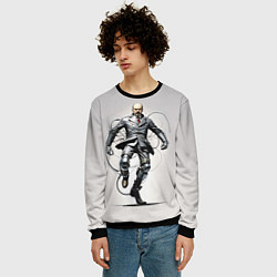 Свитшот мужской Танцующий кибер Ленин - нейросеть, цвет: 3D-черный — фото 2