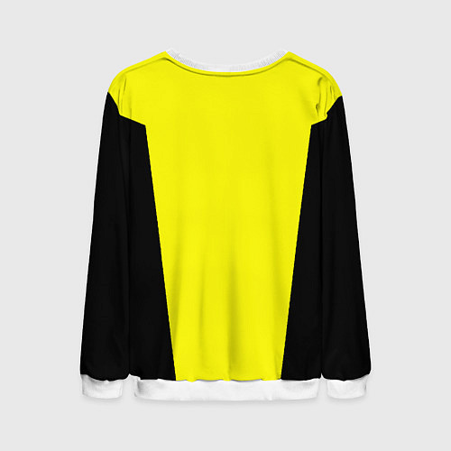 Мужской свитшот Juventus sport geometry yellow / 3D-Белый – фото 2