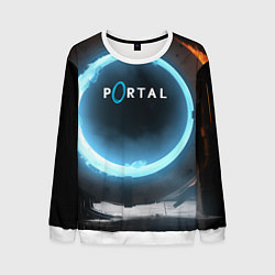 Свитшот мужской Portal logo game, цвет: 3D-белый