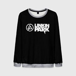 Свитшот мужской Linkin park logo rock music, цвет: 3D-меланж