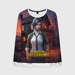 Мужской свитшот PUBG девушка в игре