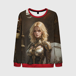 Мужской свитшот Девушка стимпанковской броне