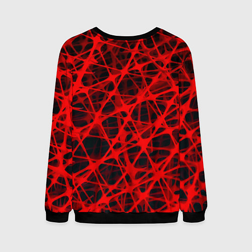 Мужской свитшот Россия текстура символика / 3D-Черный – фото 2