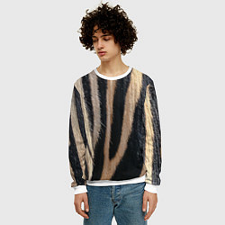 Свитшот мужской Мех зебры, цвет: 3D-белый — фото 2
