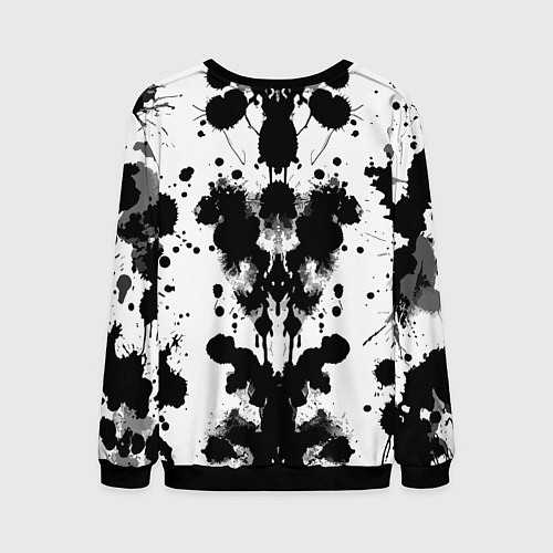 Мужской свитшот The psychedelic Rorschach test - ai art / 3D-Черный – фото 2