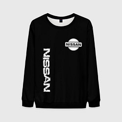 Мужской свитшот Nissan logo white auto