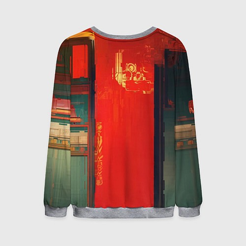 Мужской свитшот Винтажная девушка чумной доктор / 3D-Меланж – фото 2