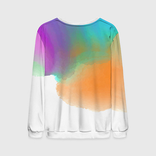 Мужской свитшот Panda samurai - Japan / 3D-Белый – фото 2