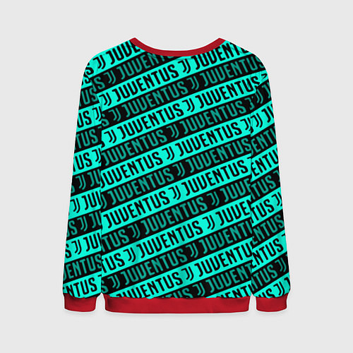 Мужской свитшот Juventus pattern logo steel / 3D-Красный – фото 2