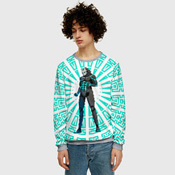 Свитшот мужской Кафка Хибино в форме кайдзю, цвет: 3D-меланж — фото 2