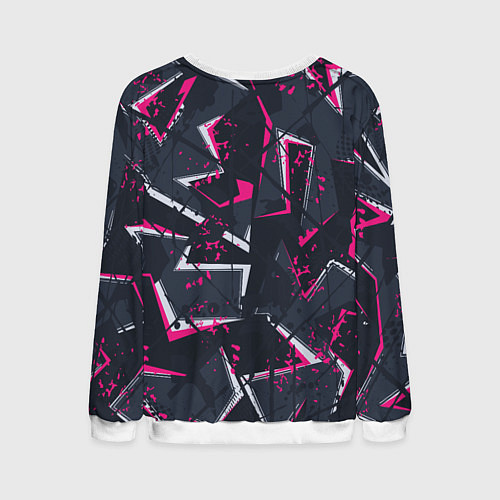 Мужской свитшот Яркий абстрактный узор для спорта / 3D-Белый – фото 2