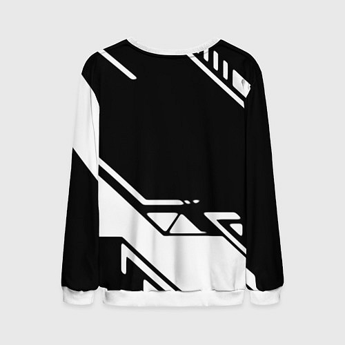 Мужской свитшот Mercedes bens geometry / 3D-Белый – фото 2