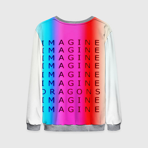 Мужской свитшот Imagine Dragons neon rock / 3D-Меланж – фото 2