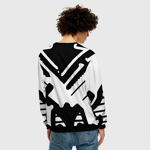 Мужской свитшот Rainbow six паттерн дигл / 3D-Черный – фото 4