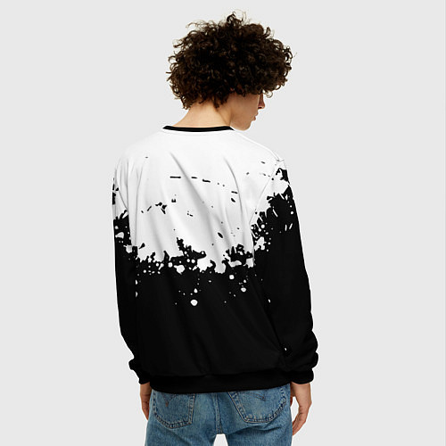 Мужской свитшот Рокстар краски / 3D-Черный – фото 4