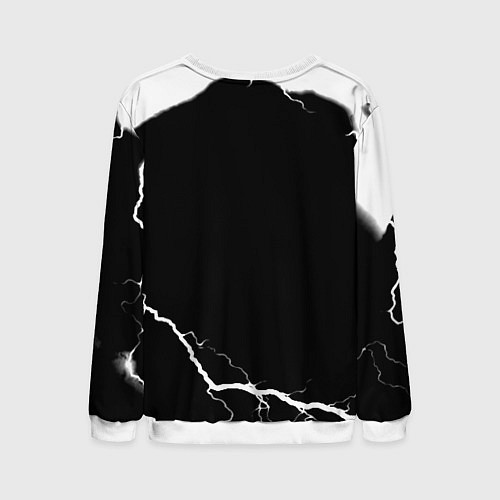 Мужской свитшот Герб РФ шторм / 3D-Белый – фото 2