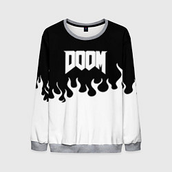 Свитшот мужской Doom fire white, цвет: 3D-меланж