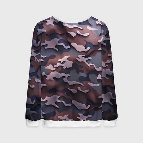 Мужской свитшот Камуфляж-грязь / 3D-Белый – фото 2