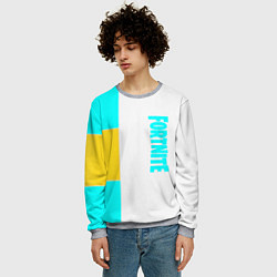 Свитшот мужской Fortnite geometry color, цвет: 3D-меланж — фото 2