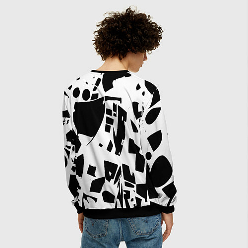 Мужской свитшот New York yankees - abstraction / 3D-Черный – фото 4