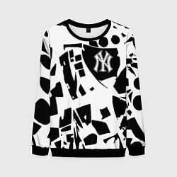 Свитшот мужской New York yankees - abstraction, цвет: 3D-черный