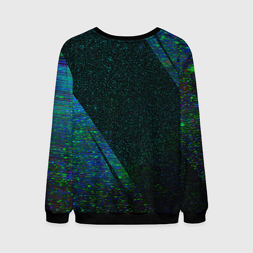 Мужской свитшот Behemoth glitch blue / 3D-Черный – фото 2