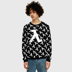 Свитшот мужской Half liife logo pattern, цвет: 3D-черный — фото 2