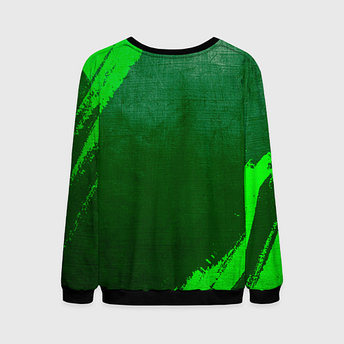 Мужской свитшот JoJo Bizarre Adventure - green gradient / 3D-Черный – фото 2