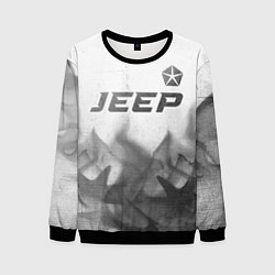 Мужской свитшот Jeep - white gradient посередине
