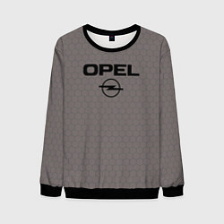 Свитшот мужской Opel мозаика серо-коричневый, цвет: 3D-черный