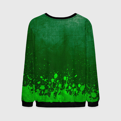 Мужской свитшот Beastars - green gradient посередине / 3D-Черный – фото 2
