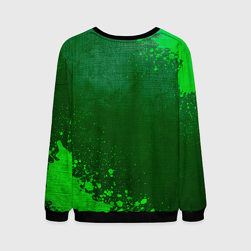 Мужской свитшот PSV - green gradient вертикально / 3D-Черный – фото 2