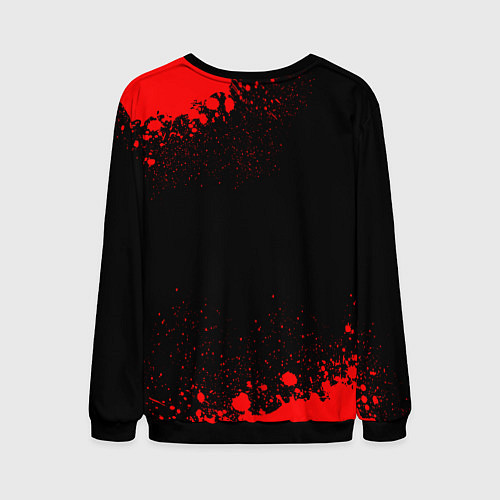 Мужской свитшот Volkswagen - red gradient / 3D-Черный – фото 2