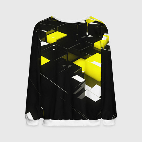 Мужской свитшот Абстракция обман зрения / 3D-Белый – фото 2