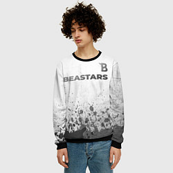 Свитшот мужской Beastars - white gradient посередине, цвет: 3D-черный — фото 2
