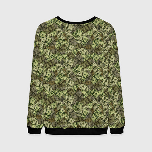 Мужской свитшот Милитари деньги / 3D-Черный – фото 2