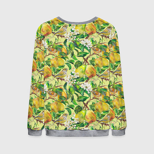 Мужской свитшот Птица на грушевом дереве / 3D-Меланж – фото 2