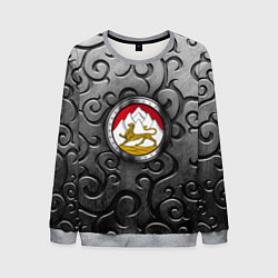 Мужской свитшот Металический орнамент и герб Осетии