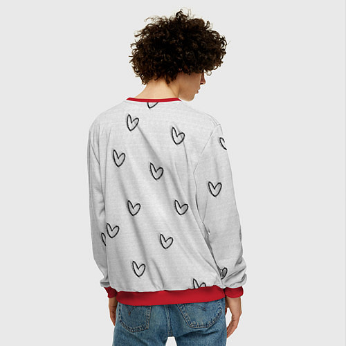 Мужской свитшот Надпись будущий учитель / 3D-Красный – фото 4