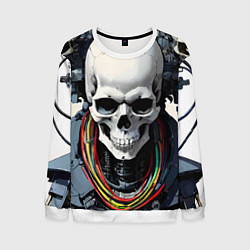 Мужской свитшот Cool cyber skull - ai art fantasy