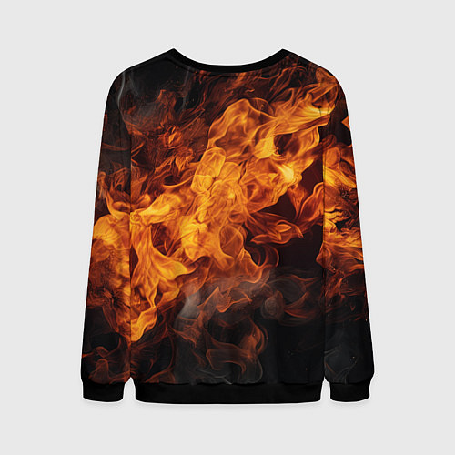 Мужской свитшот Король обезьян Black Myth Wukong fire / 3D-Черный – фото 2