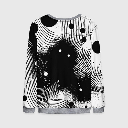 Мужской свитшот Призрак застигнутый врасплох - нейроарт / 3D-Меланж – фото 2