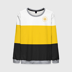 Мужской свитшот Сокрушу пред ним врагов его НИКА 2 желтая