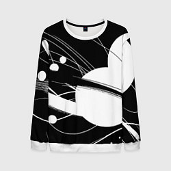 Мужской свитшот Black and white vanguard abstraction - ai art fant